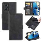 For OPPO Realme GT Neo2 Dual-side Magnetic Buckle Horizontal Flip Leather Case with Holder & Card Slots & Wallet(Black) - 1