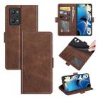 For OPPO Realme GT Neo2 Dual-side Magnetic Buckle Horizontal Flip Leather Case with Holder & Card Slots & Wallet(Brown) - 1