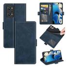 For OPPO Realme GT Neo2 Dual-side Magnetic Buckle Horizontal Flip Leather Case with Holder & Card Slots & Wallet(Dark Blue) - 1