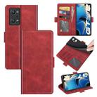 For OPPO Realme GT Neo2 Dual-side Magnetic Buckle Horizontal Flip Leather Case with Holder & Card Slots & Wallet(Red) - 1