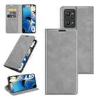 For OPPO Realme GT Neo2 Retro-skin Business Magnetic Suction Leather Case with Holder & Card Slots & Wallet(Grey) - 1