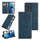 For OPPO Realme GT Neo2 Retro-skin Business Magnetic Suction Leather Case with Holder & Card Slots & Wallet(Dark Blue) - 1