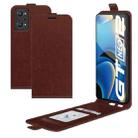 For OPPO Realme GT Neo2 R64 Texture Single Vertical Flip Leather Protective Case with Card Slots & Photo Frame(Brown) - 1