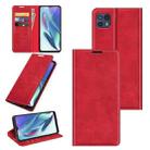 For Motorola Moto G50 5G Retro-skin Business Magnetic Suction Leather Case with Holder & Card Slots & Wallet(Red) - 1