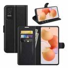 For Xiaomi Civi 5G Litchi Texture Horizontal Flip Protective Case with Holder & Card Slots & Wallet(Black) - 1