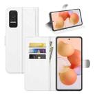 For Xiaomi Civi 5G Litchi Texture Horizontal Flip Protective Case with Holder & Card Slots & Wallet(White) - 1
