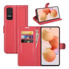 For Xiaomi Civi 5G Litchi Texture Horizontal Flip Protective Case with Holder & Card Slots & Wallet(Red) - 1