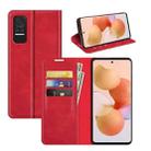 For Xiaomi Civi Retro-skin Magnetic Suction Leather Case with Holder & Card Slots & Wallet(Red) - 1