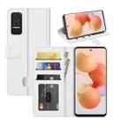 For Xiaomi Civi R64 Texture Single Horizontal Flip Protective Case with Holder & Card Slots & Wallet& Photo Frame(White) - 1