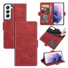 For Samsung Galaxy S22+ 5G Dual-side Magnetic Buckle Horizontal Flip Leather Case with Holder & Card Slots & Wallet(Red) - 1