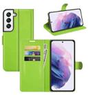 For Samsung S22 Litchi Texture Horizontal Flip Protective Case with Holder & Card Slots & Wallet(Green) - 1