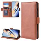 Dual-side Magnetic Buckle Horizontal Flip Leather Case for OnePlus 7, with Holder & Card Slots & Wallet & Photo Frame(Brown) - 1