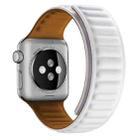 Silicone Magnetic Strap Watch Band For Apple Watch Series 9&8&7 41mm / SE 3&SE 2&6&SE&5&4 40mm / 3&2&1 38mm(White) - 1