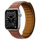 Silicone Magnetic Strap Watch Band For Apple Watch Series 9&8&7 41mm / SE 3&SE 2&6&SE&5&4 40mm / 3&2&1 38mm(Brown) - 1