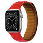 Silicone Magnetic Strap Watch Band For Apple Watch Ultra 49mm / Series 8&7 45mm / SE 2&6&SE&5&4 44mm / 3&2&1 42mm(Red) - 1