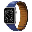 Silicone Magnetic Strap Watch Band For Apple Watch Ultra 49mm / Series 8&7 45mm / SE 2&6&SE&5&4 44mm / 3&2&1 42mm(Dark Blue) - 1