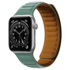 Silicone Magnetic Strap Watch Band For Apple Watch Ultra 49mm / Series 8&7 45mm / SE 2&6&SE&5&4 44mm / 3&2&1 42mm(Pine Needle Green) - 1