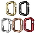 Anti-fall Electroplating TPU Watch Protective Case for Apple 1/2/3/4/5/6/7/SE 38mm/40mm/41mm(Black) - 3