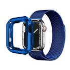 Anti-fall Electroplating TPU Watch Protective Case for Apple 1/2/3/4/5/6/7/SE 38mm/40mm/41mm(Midnight Blue) - 2