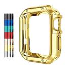 Anti-fall Electroplating TPU Watch Protective Case for Apple 1/2/3/4/5/6/7/SE 42mm/44mm/45mm(Gold) - 1