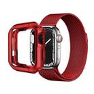 Anti-fall Electroplating TPU Watch Protective Case for Apple 1/2/3/4/5/6/7/SE 42mm/44mm/45mm(Red) - 2