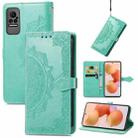 For Xiaomi Civi Mandala Embossing Pattern Horizontal Flip Leather Case with Holder & Card Slots & Wallet & Lanyard(Green) - 1