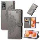 For Xiaomi Civi Mandala Embossing Pattern Horizontal Flip Leather Case with Holder & Card Slots & Wallet & Lanyard(Grey) - 1