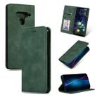 Retro Skin Feel Business Magnetic Horizontal Flip Leather Case for LG V50 & LG V50 ThinQ(Army Green) - 1