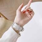Canvas Leather Alternative Strap For Apple Watch Series 8&7 41mm / SE 2&6&SE&5&4 40mm / 3&2&1 38mm(White) - 4