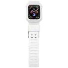 TPU + Silicone Integrated Watch Band For Apple Watch Series 8&7 41mm / SE 2&6&SE&5&4 40mm / 3&2&1 38mm(White) - 1