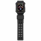 TPU + Silicone Integrated Watch Band For Apple Watch Series 8&7 41mm / SE 2&6&SE&5&4 40mm / 3&2&1 38mm(Black) - 1