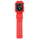 TPU + Silicone Integrated Watch Band For Apple Watch Series 8&7 41mm / SE 2&6&SE&5&4 40mm / 3&2&1 38mm(Red) - 1