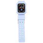TPU + Silicone Integrated Watch Band For Apple Watch Series 8&7 41mm / SE 2&6&SE&5&4 40mm / 3&2&1 38mm(Blue) - 1