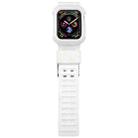 TPU + Silicone Integrated Watch Band For Apple Watch Series 8&7 45mm / SE 2&6&SE&5&4 44mm / 3&2&1 42mm(White) - 1