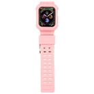 TPU + Silicone Integrated Watch Band For Apple Watch Series 8&7 45mm / SE 2&6&SE&5&4 44mm / 3&2&1 42mm(Pink) - 1