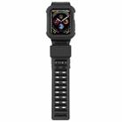 TPU + Silicone Integrated Watch Band For Apple Watch Series 8&7 45mm / SE 2&6&SE&5&4 44mm / 3&2&1 42mm(Black) - 1