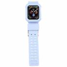 TPU + Silicone Integrated Watch Band For Apple Watch Series 8&7 45mm / SE 2&6&SE&5&4 44mm / 3&2&1 42mm(Blue) - 1