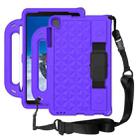 For Lenovo M10 X306X / X306F Diamond Series EVA Anti-Fall Shockproof Sleeve Protective Shell Case with Holder & Strap(Purple) - 1