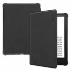 For Amazon Kindle Paperwhite 5 2021 ENKAY Solid Color Caster Texture Horizontal Flip Leather Tablet Case with Sleep / Wake-up Function(Black) - 1