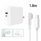 A6 PD 65W USB-C / Type-C + QC3.0 USB Laptop Adapter + 1.8m USB-C / Type-C to MagSafe 1 / L Data Cable Set for MacBook Series, US Plug + UK Plug - 1