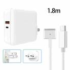 A6 PD 65W USB-C / Type-C + QC3.0 USB Laptop Adapter + 1.8m USB-C / Type-C to MagSafe 2 / T Data Cable Set for MacBook Series, US Plug + EU Plug - 1