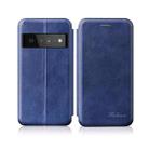 For Google Pixel 6 Integrated Voltage Retro Texture Magnetic Leather Case with Card Slot & Holder(Blue) - 1