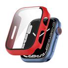 Shockproof PC Protective Case with Tempered Glass Film For Apple Watch Series 9 / 8 / 7 41mm(red) - 1