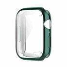 Shockproof TPU Full Protective Shell with Protective Film For Apple Watch Series 9 / 8 / 7 45mm(Green) - 1