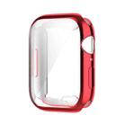 Shockproof TPU Full Protective Shell with Protective Film For Apple Watch Series 9 / 8 / 7 45mm(Red) - 1
