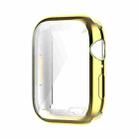 Shockproof TPU Full Protective Shell with Protective Film For Apple Watch Series 9 / 8 / 7 45mm(Gold) - 1