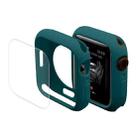 ENKAY Hat-Prince Protective TPU Watch Case + Full Coverage PET Screen Protector Film For Apple Watch Series 8 / 7 41mm(Dark Green) - 1