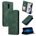Retro Skin Feel Business Magnetic Horizontal Flip Leather Case for OnePlus 6T(Army Green) - 1