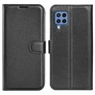 For Samsung Galaxy M22 Litchi Texture Horizontal Flip Protective Case with Holder & Card Slots & Wallet(Black) - 1