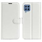 For Samsung Galaxy M22 Litchi Texture Horizontal Flip Protective Case with Holder & Card Slots & Wallet(White) - 1